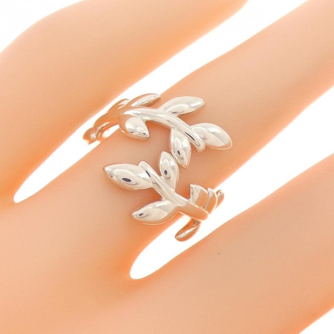Tiffany Olive Leaf Bypass Ring - 5