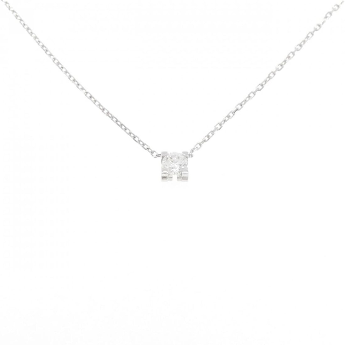 Cartier C de Necklace 0.20CT F VVS1 3EXT: --- Catalog ---Category: SizePendant Size: 4mm x 4mm / 0.15'' x 0.15''Neck Circumference: 39 cm - 42 cm / 15.35'' - 16.53''Category: DesignGender: WomenMaterial: White gold (18K)Pendant Type: PendantN