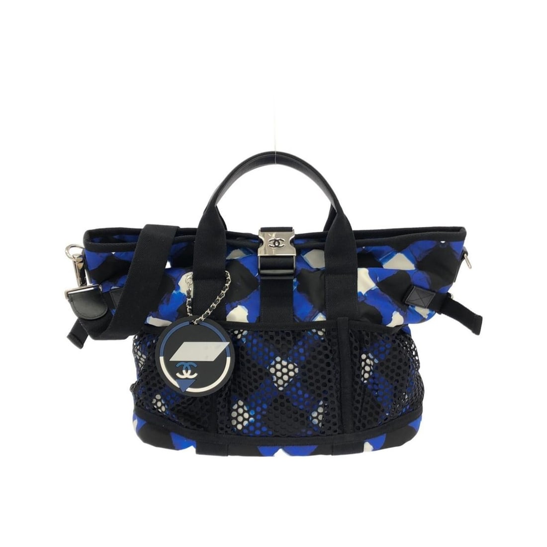Chanel Airline 93325 Handbag: --- Catalog ---Category: SizeSize (HxWxD): 32.5cm x 50cm x 18.5cm / 12.79'' x 19.68'' x 7.28''Category: DesignType: HandbagColor: Black, Blue, WhiteGender: WomenMaterial: Nylon Category: GeneralMPN: