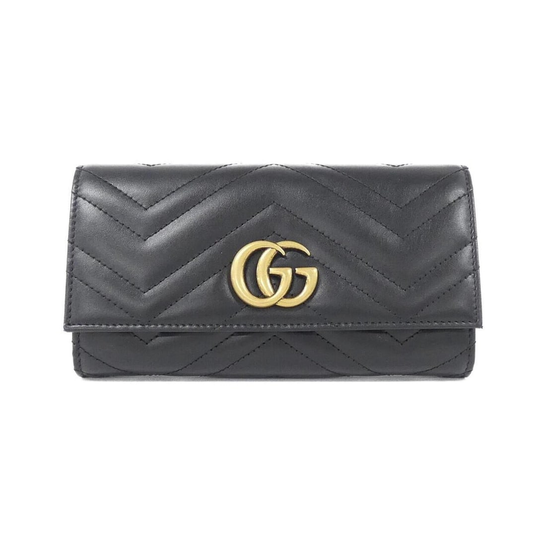 Gucci GG Marmont 443436 DTD1T Wallet: --- Catalog ---Category: SizeSize (HxWxD): 11cm x 19cm x 4cm / 4.33'' x 7.48'' x 1.57''Category: DesignType: Long wallet (bi-fold)Color: BlackGender: WomenMaterial: Quilting , Leather Category: