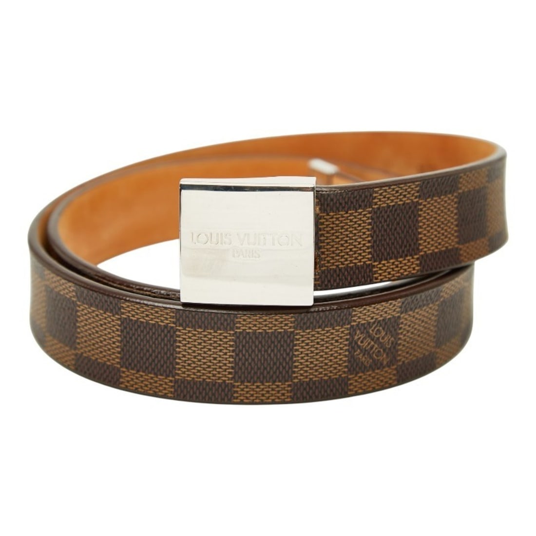 Louis Vuitton Damier Ceinture Carrée Belt, Size: 95 (38), M6803, Brown Leather, Men's.: --- Catalog ---Category: SizeLength: 87cm - 96.5cm / 34.25'' - 37.99''Category: DesignType: Standard beltColor: BrownGender: MenMaterial (Strap): PVC , Leather Category: GeneralMPN: M6803Brand: Louis 