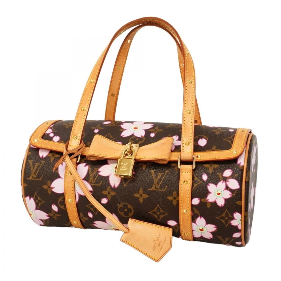 Louis Vuitton handbag, Monogram Cherry Blossom, designed by Takashi Murakami, Papillon M92009,: --- Catalog ---Category: SizeSize (HxWxD): 14cm x 27.5cm x 14cm / 5.51'' x 10.82'' x 5.51''Category: DesignType: HandbagColor: BrownGender: WomenCategory: GeneralMPN: M92009Brand: Louis Vuitton--- Ite
