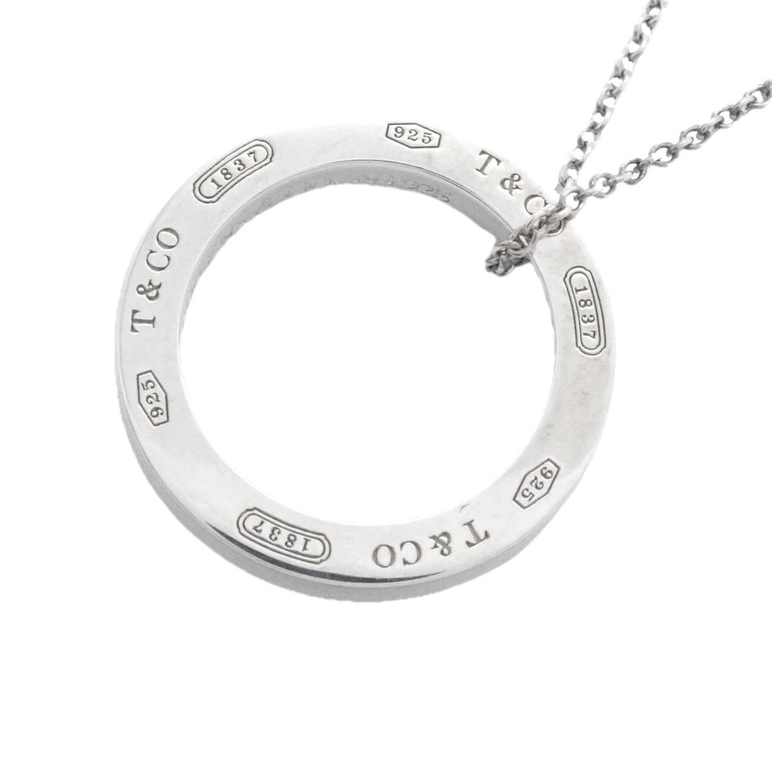 Tiffany & Co. Necklace 1837 Circle Sterling Silver 925 Women's: --- Catalog ---Category: SizePendant Size: 17.8mm x 17.8mm / 0.7'' x 0.7''Neck Circumference: 41.5 cm / 16.33''Category: DesignGender: WomenMaterial: Silver 925Necklace Type: NecklaceCategory: General