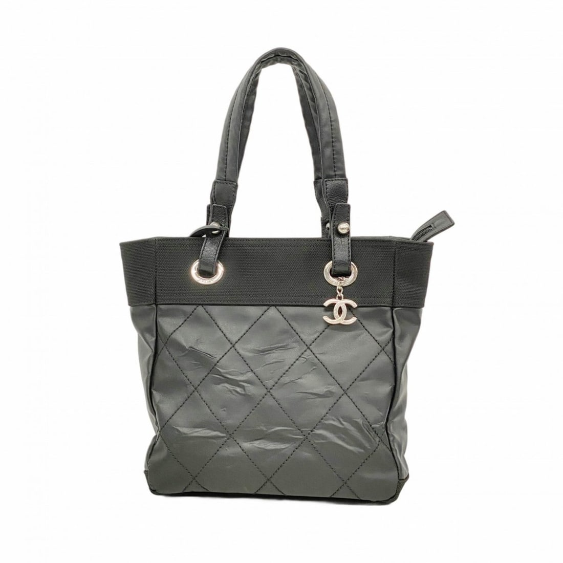 Chanel Paris Biarritz Canvas Tote Bag, Black, Women's (1 of 14)