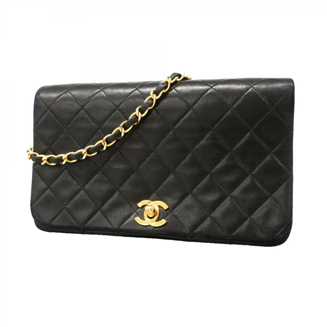 Chanel Matelassé Chain Shoulder Bag, Lambskin, Black, Women's: --- Catalog ---Category: SizeSize (HxWxD): 14.5cm x 23.5cm x 6.5cm / 5.7'' x 9.25'' x 2.55''Category: DesignType: Shoulder bagColor: BlackGender: WomenMaterial: Leather Hardware Color: GoldLeather/Fur