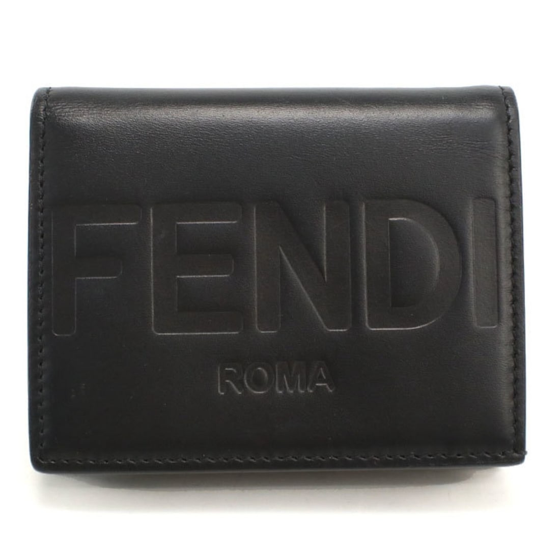 FENDI Fendi Bi-fold Wallet 8M0420 Roma Women's Black (1 of 8)