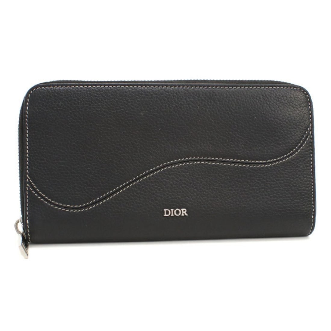 Christian Dior DIOR Dior Long Zip Wallet, Round Zipper, 2ADBC315YKK_H00N, Saddle, Men's, Black: --- Catalog ---Category: SizeSize (HxWxD): 10.5cm x 19.5cm x 2cm / 4.13'' x 7.67'' x 0.78''Category: DesignType: Long wallet (bi-fold)Color: BlackGender: MenMaterial: Leather Leather/Fur Type: Calfski