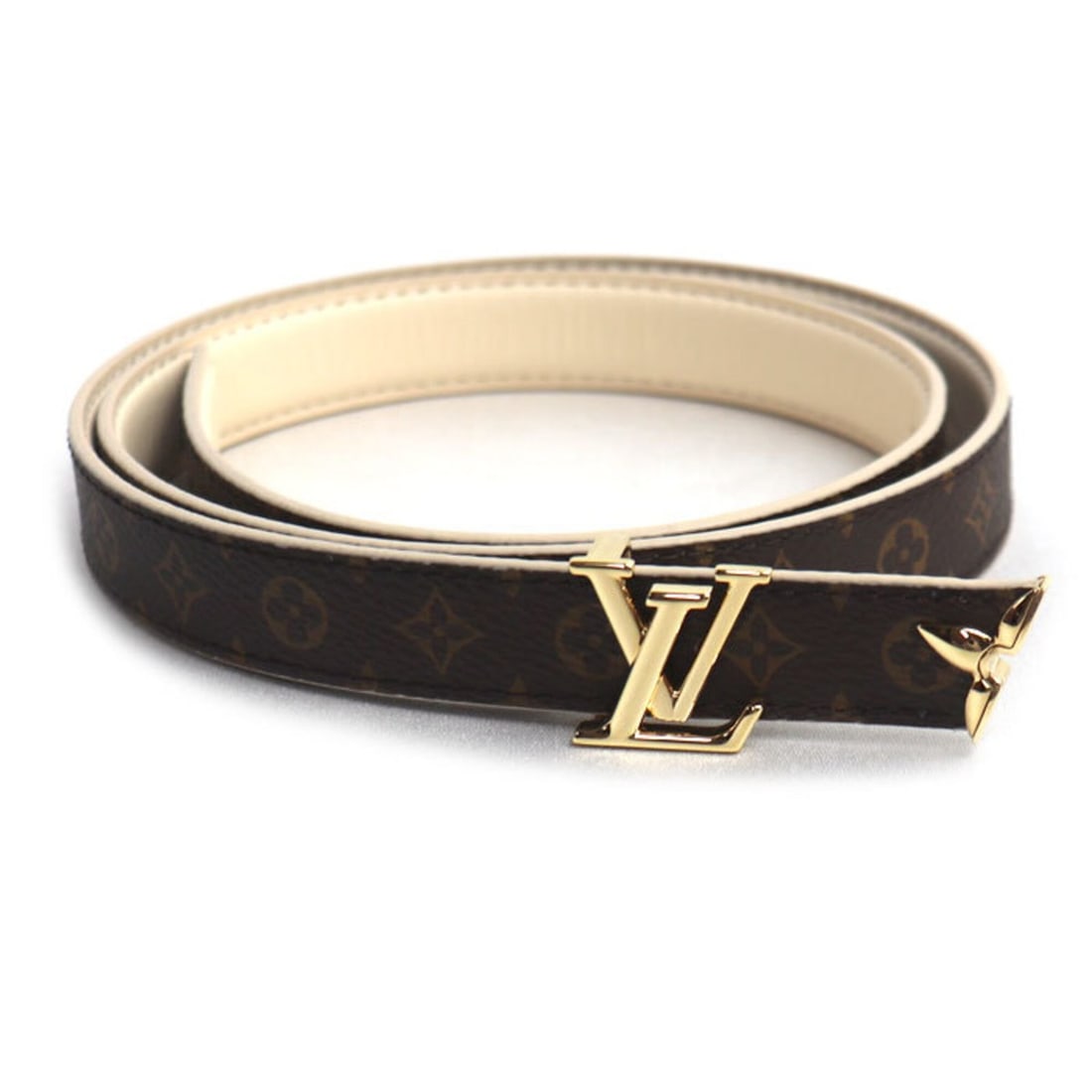 LOUIS VUITTON Pretty LV 20MM Reversible Belt Cream M8234X Women's: --- Catalog ---Category: SizeLength: 70cm - 80cm / 27.55'' - 31.49''Category: DesignType: Standard beltColor: CreamGender: WomenMaterial (Strap): Monogram , Leather Category: GeneralMPN: M8234XBrand: 