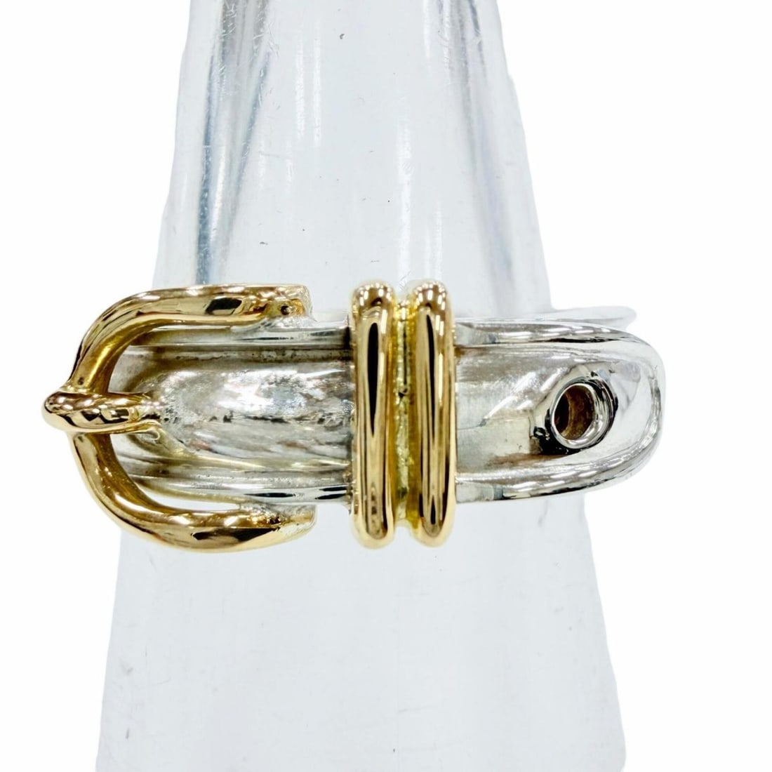 HERMES Ceinture Ring, 925/750 Combination, Silver/Gold, Weight 5.7g, Women's.: --- Catalog ---Category: SizeJP Size: 10US Size: 5.5Category: DesignType: Band ringColor: Gold, SilverGender: WomenMaterial: Gold (18K), Silver 925Category: GeneralBrand: Hermes--- Item List ---Sectio