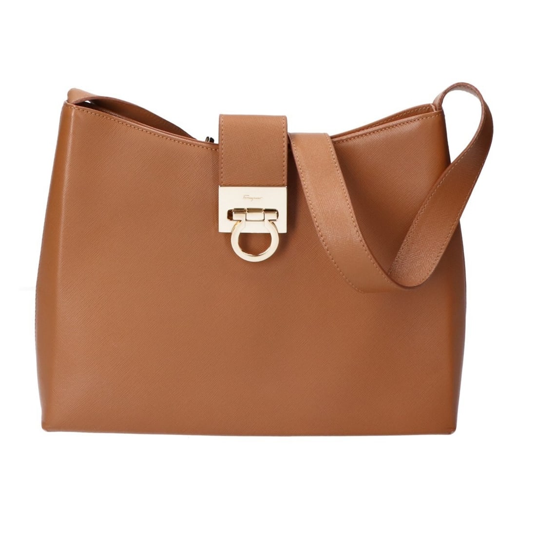 Salvatore Ferragamo Gancini One Shoulder Bag, Beige, Women's: --- Catalog ---Category: SizeSize (HxWxD): 18cm x 26cm x 6cm / 7.08'' x 10.23'' x 2.36''Category: DesignType: Shoulder bagColor: BeigeGender: WomenMaterial: Leather Category: GeneralBrand: Salvatore F