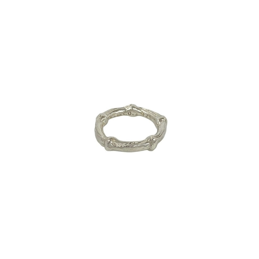 TIFFANY&Co. Tiffany Vintage Bamboo Ring, Sterling Silver 925, Accessory, Silver, Item Number 15728: --- Catalog ---Category: SizeJP Size: 8US Size: 4.5Category: DesignType: Band ringColor: SilverGender: WomenMaterial: Silver 925Category: GeneralBrand: Tiffany--- Item List ---Section: ConditionRankin