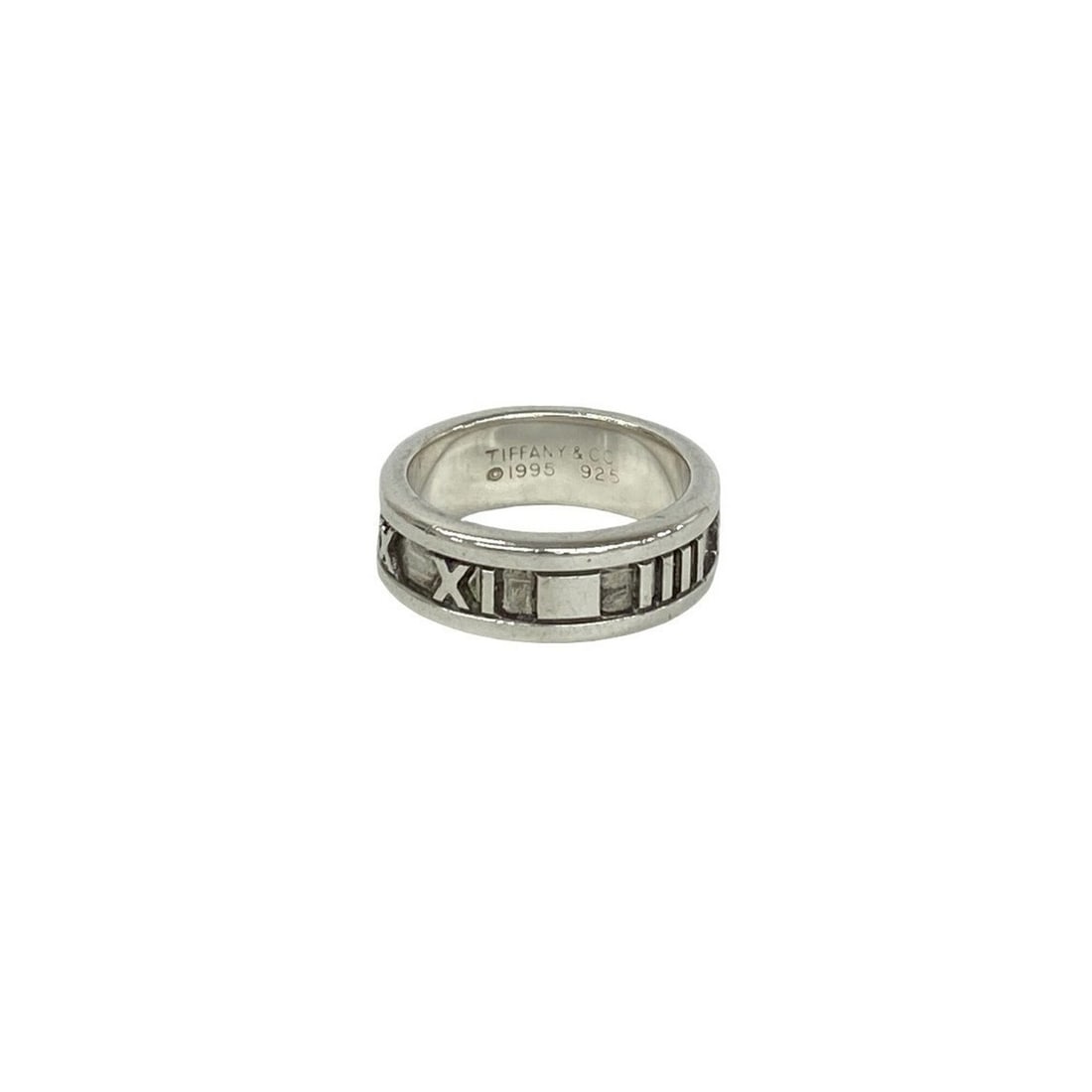 TIFFANY&Co. Tiffany Vintage Atlas Ring, Sterling Silver 925, Accessory, Women's/Men's, Silver, Item: --- Catalog ---Category: SizeJP Size: 7.5US Size: 4Category: DesignType: Band ringColor: SilverGender: Men,WomenMaterial: Silver 925Category: GeneralBrand: Tiffany--- Item List ---Section: ConditionRa