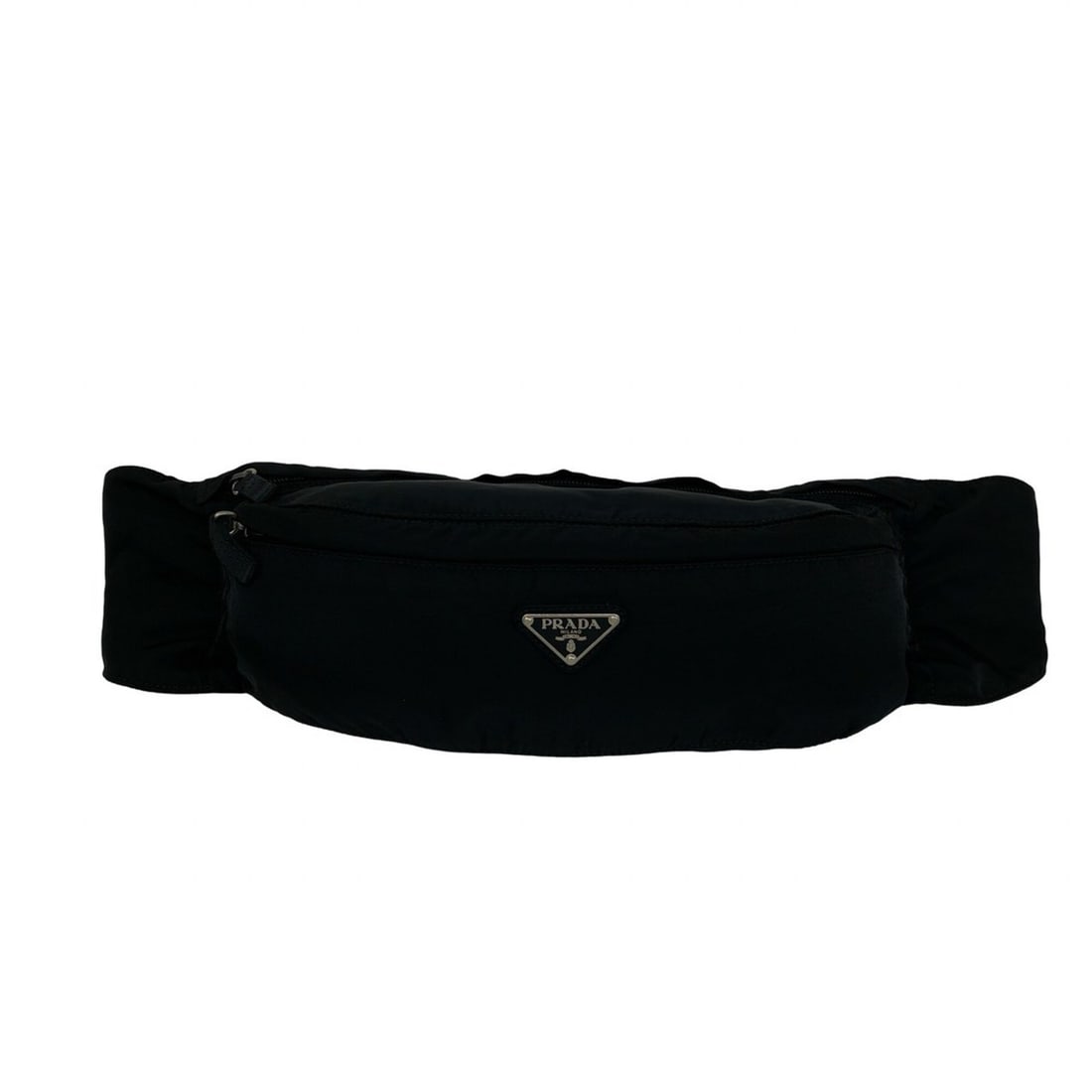 PRADA Prada Triangle Logo Hardware Tessuto Nylon Crossbody Bag Waist Pouch Black 36866: --- Catalog ---Category: SizeSize (HxWxD): 13.5cm x 34.5cm x 5cm / 5.31'' x 13.58'' x 1.96''Category: DesignType: Pouch, Sling bagColor: BlackGender: WomenMaterial: Nylon Category: GeneralBrand: Prada