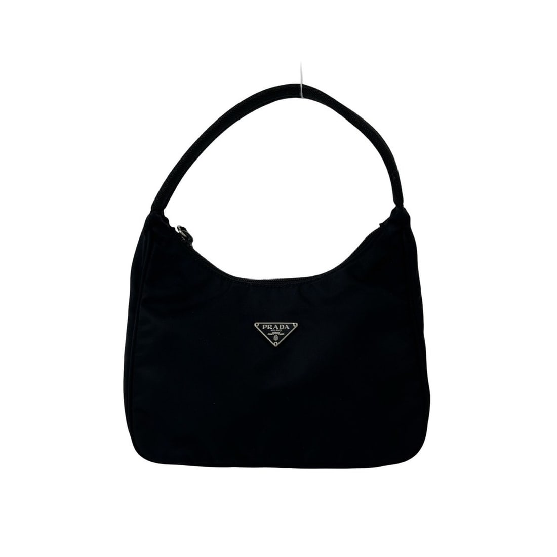 PRADA Prada Triangle Logo Plate Hardware Tessuto Nylon Mini Handbag Pouch Black 54385: --- Catalog ---Category: SizeSize (HxWxD): 14cm x 21cm x 7cm / 5.51'' x 8.26'' x 2.75''Category: DesignType: Handbag, PouchColor: BlackGender: WomenMaterial: Nylon Category: GeneralBrand: Prada--- Ite