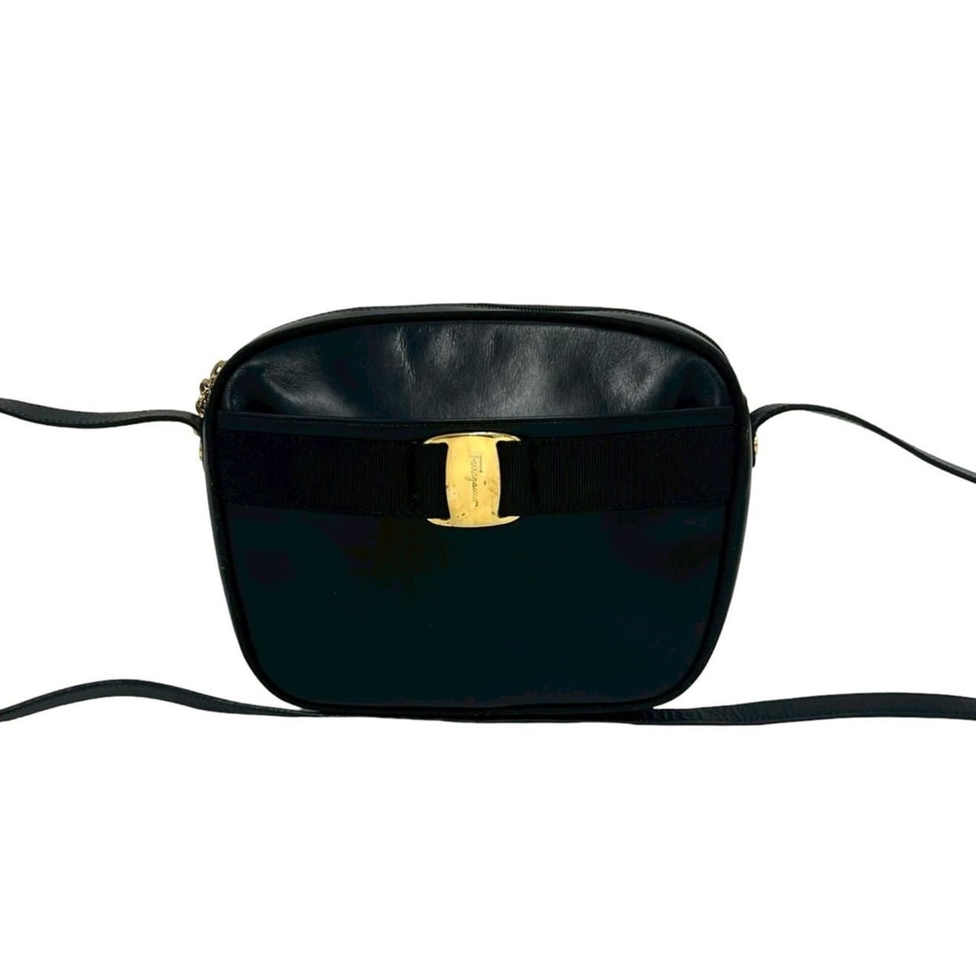 Salvatore Ferragamo Vintage Vara Ribbon Leather Shoulder Bag, Black, 94441: --- Catalog ---Category: SizeSize (HxWxD): 17.5cm x 23.5cm x 8cm / 6.88'' x 9.25'' x 3.14''Category: DesignType: Shoulder bagColor: BlackGender: WomenMaterial: Leather Category: GeneralBrand: Salvator