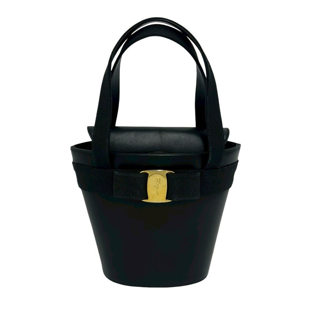 Salvatore Ferragamo Vara Ribbon Leather Mini Tote Bag, Black, 82289: --- Catalog ---Category: SizeSize (HxWxD): 19cm x 13cm x 8cm / 7.48'' x 5.11'' x 3.14''Category: DesignType: Handbag, Tote bagColor: BlackGender: WomenMaterial: Leather Category: GeneralBrand: Salvato
