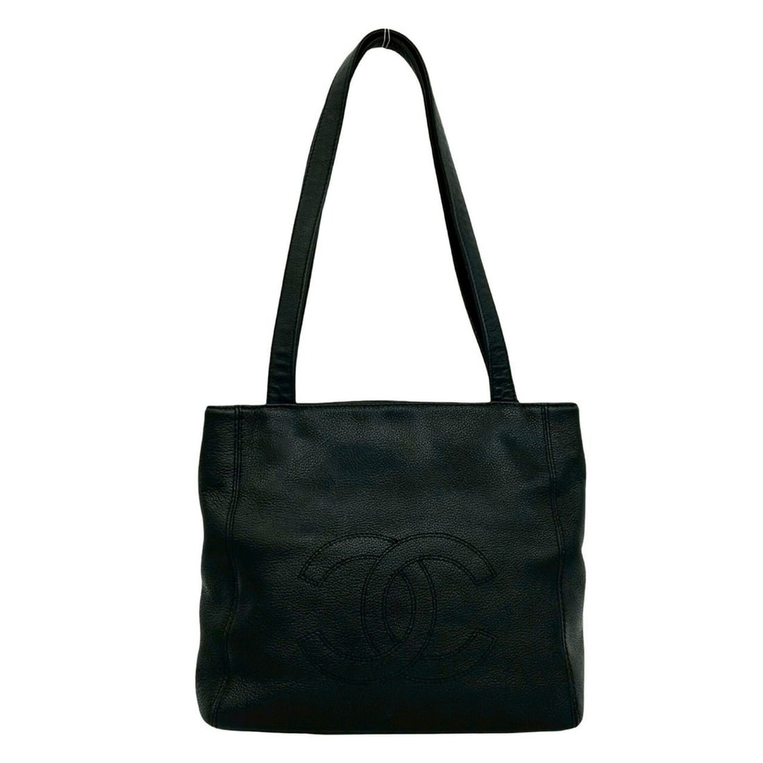 CHANEL Vintage Coco Mark Leather Mini Tote Bag, Black 88705: --- Catalog ---Category: SizeSize (HxWxD): 23cm x 24cm x 12cm / 9.05'' x 9.44'' x 4.72''Category: DesignType: Tote bagColor: BlackGender: WomenMaterial: Leather Category: GeneralBrand: Chanel--- Item 