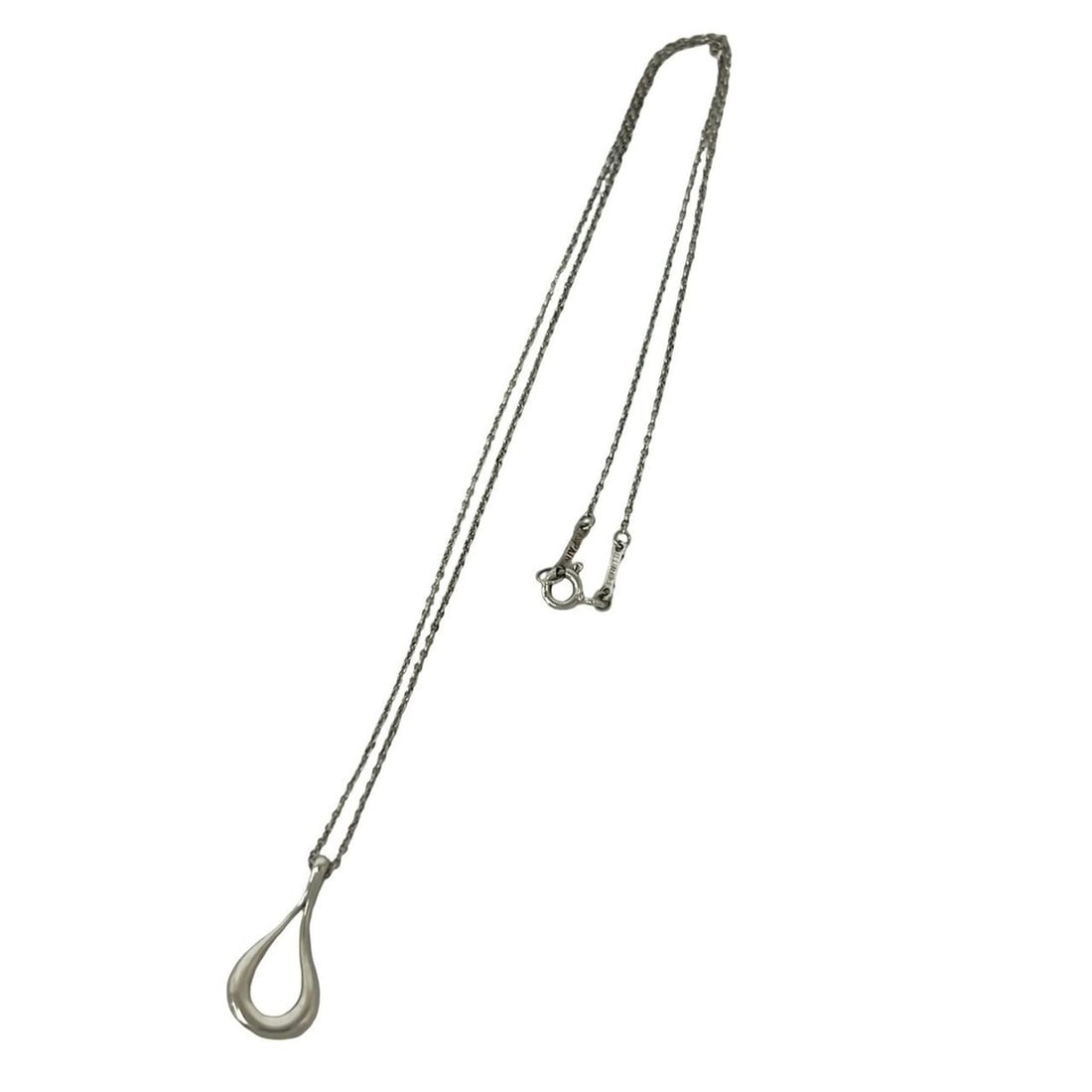TIFFANY&Co. Tiffany Vintage Open Teardrop Necklace, Sterling Silver 925 Pendant, 209-7: --- Catalog ---Category: SizePendant Size: 20mm x 10mm / 0.78'' x 0.39''Neck Circumference: 42 cm / 16.53''Category: DesignColor: SilverGender: WomenMaterial: Silver 925Pendant Type: PendantNecklace T