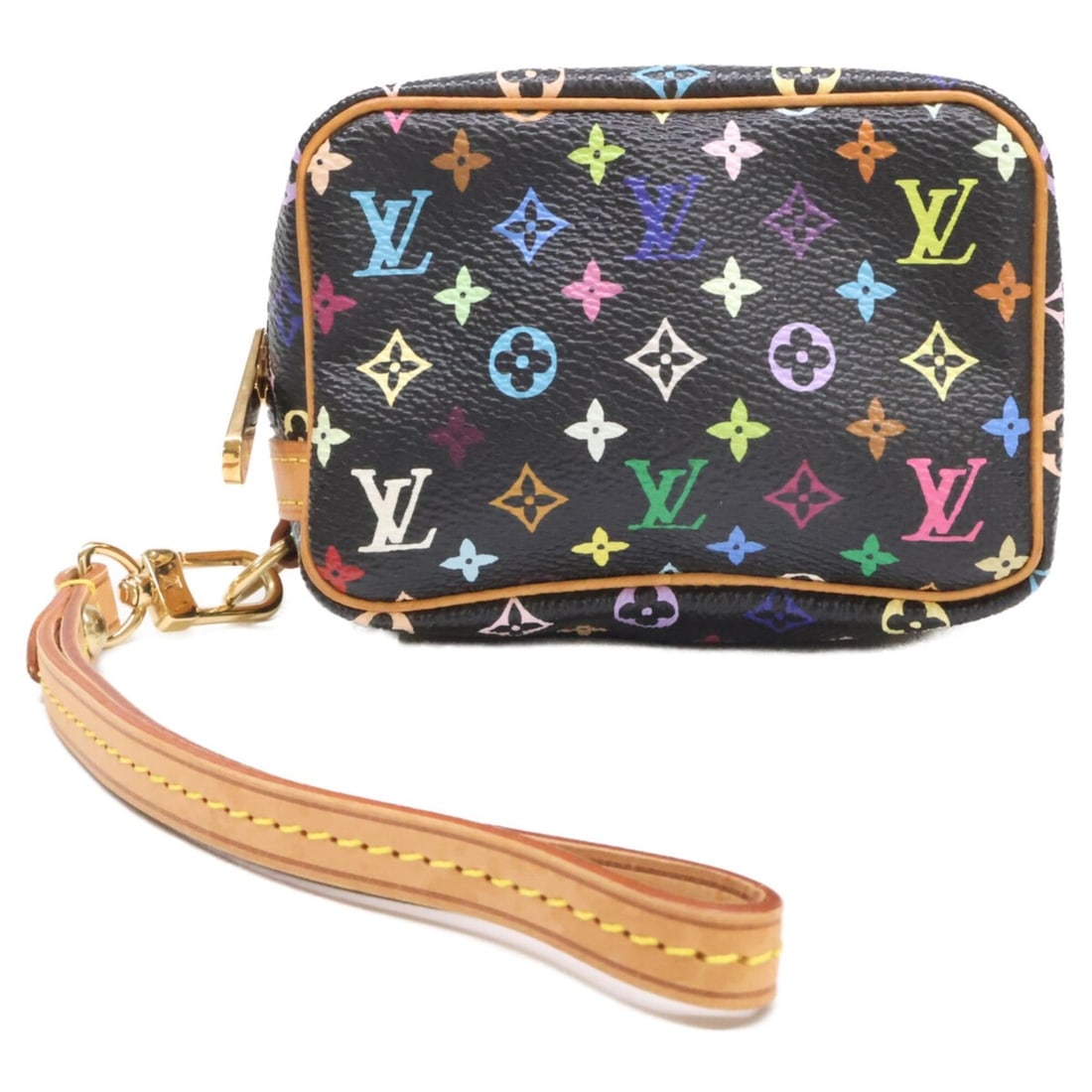 LOUIS VUITTON Louis Vuitton Excellent Condition M58034 Monogram Multicolor Trouse Swapiti Pouch Noir (1 of 10)