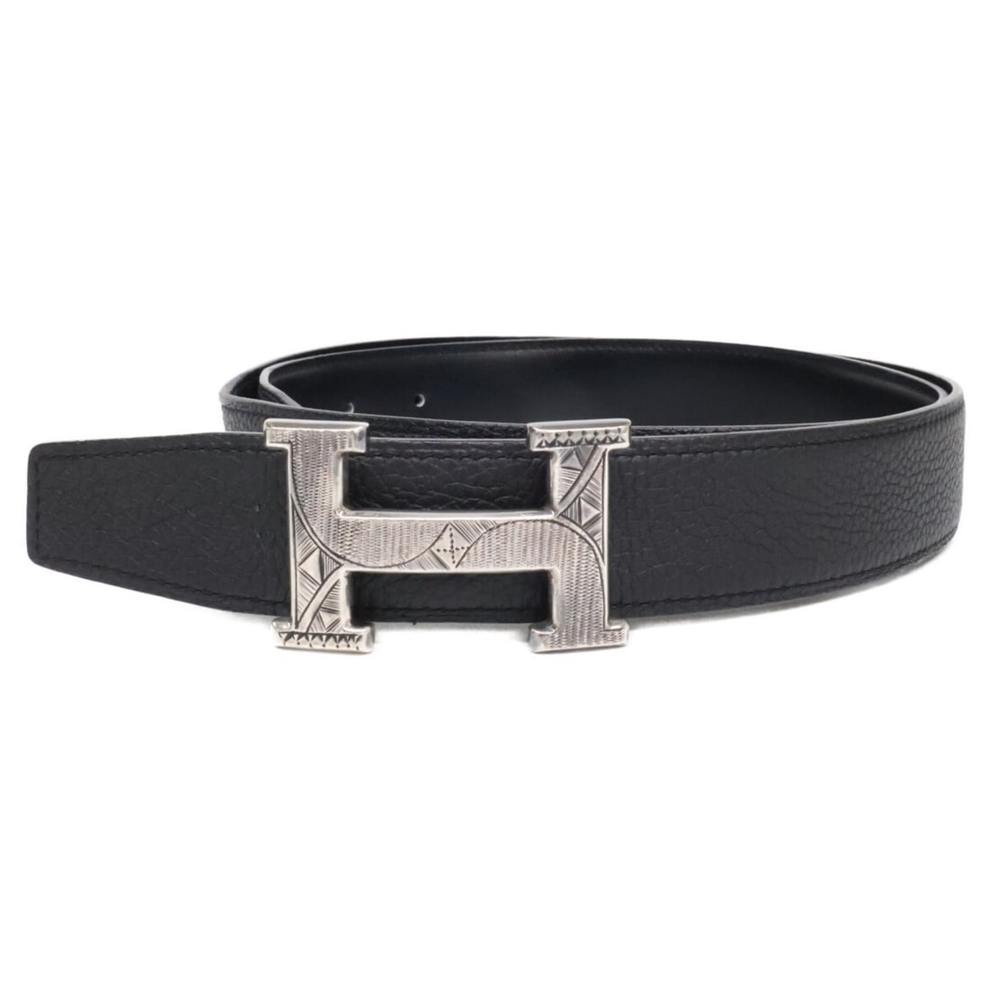 HERMES Constance Belt, Size 90, Black/Silver, Ag925 Taurillon Clemence x Box Calf Touareg H Buckle,: --- Catalog ---Category: SizeLength: 87cm - 92cm / 34.25'' - 36.22''Category: DesignType: Standard beltColor: Black, SilverGender: MenMaterial (Buckle): Silver 925Category: GeneralBrand: Hermes--- Ite