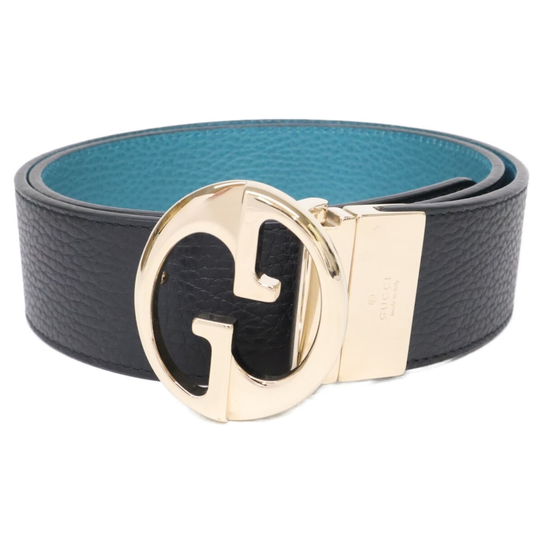 GUCCI 450000 CAO2G GG Buckle Reversible Leather Belt 80/32 Black Green Men's: --- Catalog ---Category: SizeLength: 75cm - 85cm / 29.52'' - 33.46''Category: DesignType: Standard beltColor: Black, GreenGender: MenMaterial (Strap): Leather Category: GeneralBrand: Gucci--- Item Lis