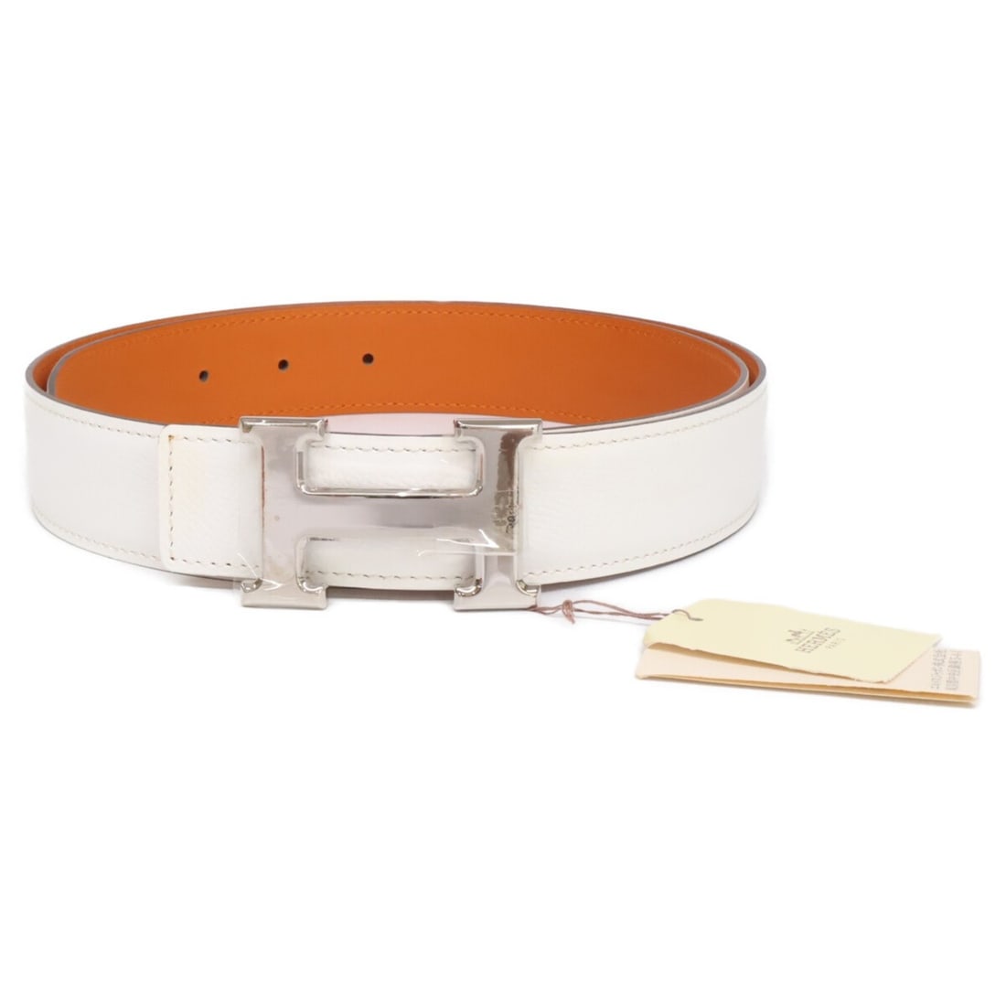 HERMES 041678CK-AA-085 5382 Constance ?J stamp Epsom Chamonix Belt 85 BLANC POTIRON Men's (1 of 11)