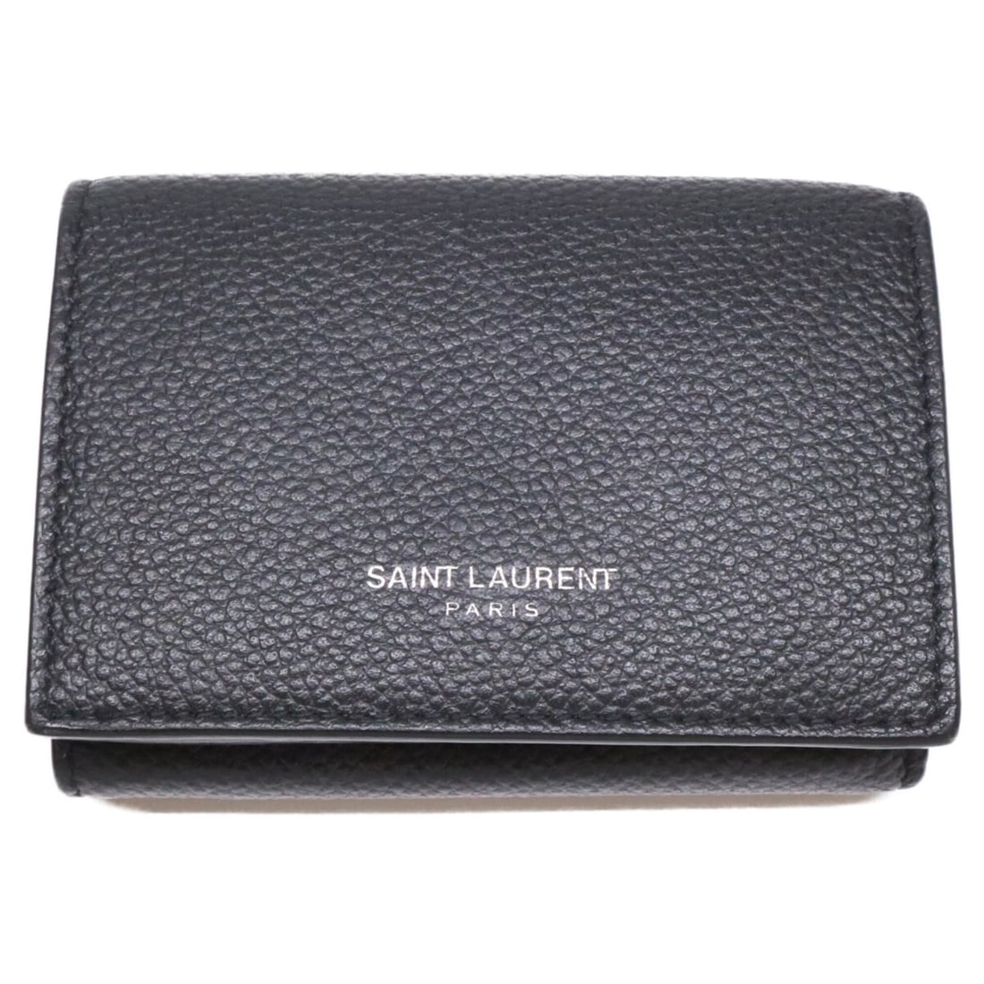 Yves Saint Laurent SAINT LAURENT PARIS 459784 Compact Wallet, Tri-fold Wallet (with coin purse),: --- Catalog ---Category: SizeSize (HxWxD): 7cm x 9.5cm x 2.5cm / 2.75'' x 3.74'' x 0.98''Category: DesignType: Wallet (tri-fold)Color: BlackGender: WomenMaterial: Leather Category: GeneralBrand: Saint