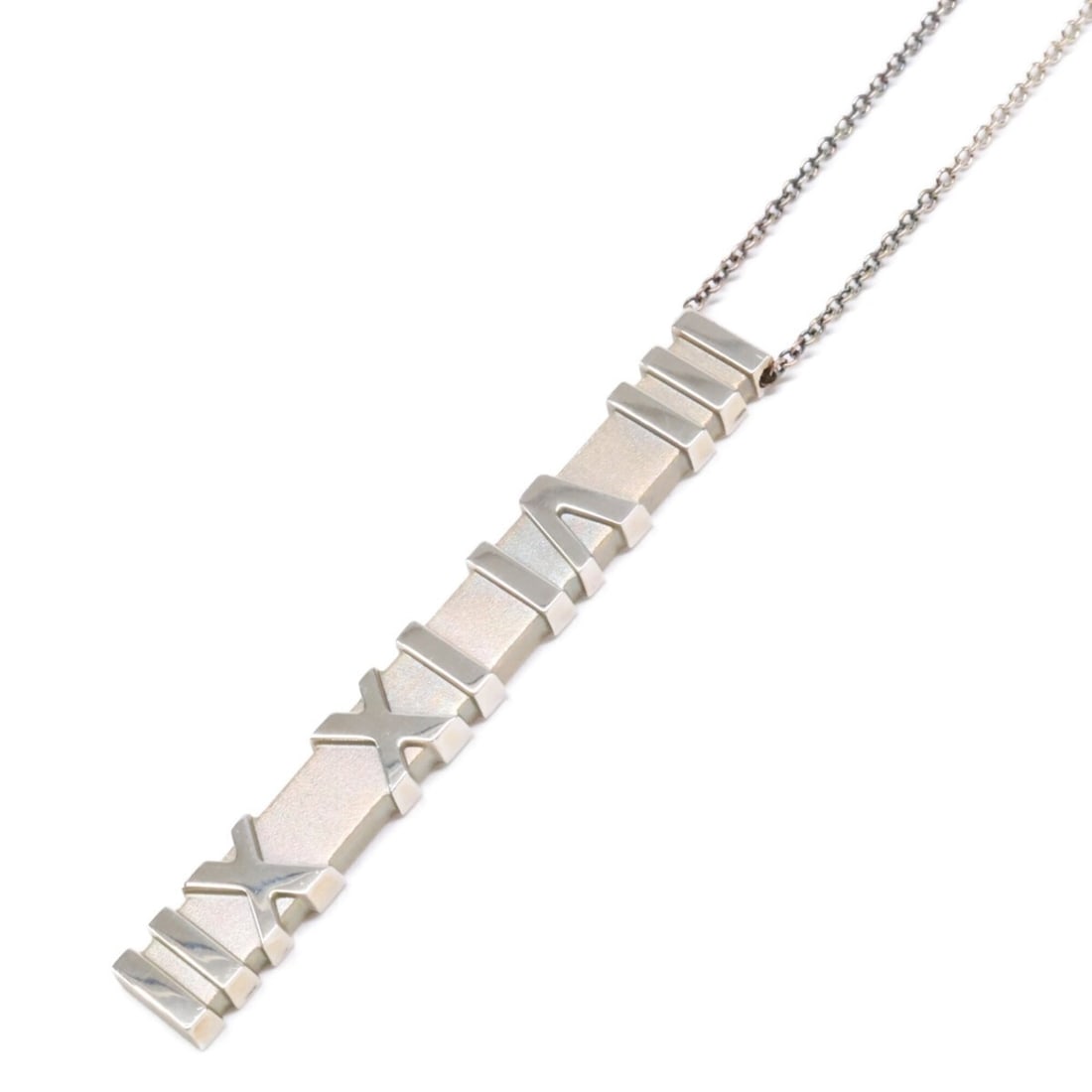 TIFFANY&Co. Tiffany 925 Atlas Bar Necklace, Silver, Women's: --- Catalog ---Category: SizePendant Size: 47mm x 6mm / 1.85'' x 0.23''Neck Circumference: 41 cm / 16.14''Category: DesignColor: SilverGender: WomenMaterial: Silver 925Necklace Type: NecklaceCategory: