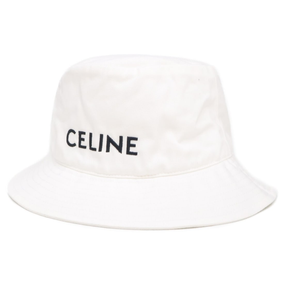 CELINE 2AUO4968P Logo Embroidered Bucket Hat, Size M, White, Women's: --- Catalog ---Category: DesignType: Bucket hatColor: WhiteGender: WomenMaterial: Cotton Category: GeneralBrand: CelineCategory: MeasurementsCircumference: 58.5cm / 23.03''--- Item List ---Section: