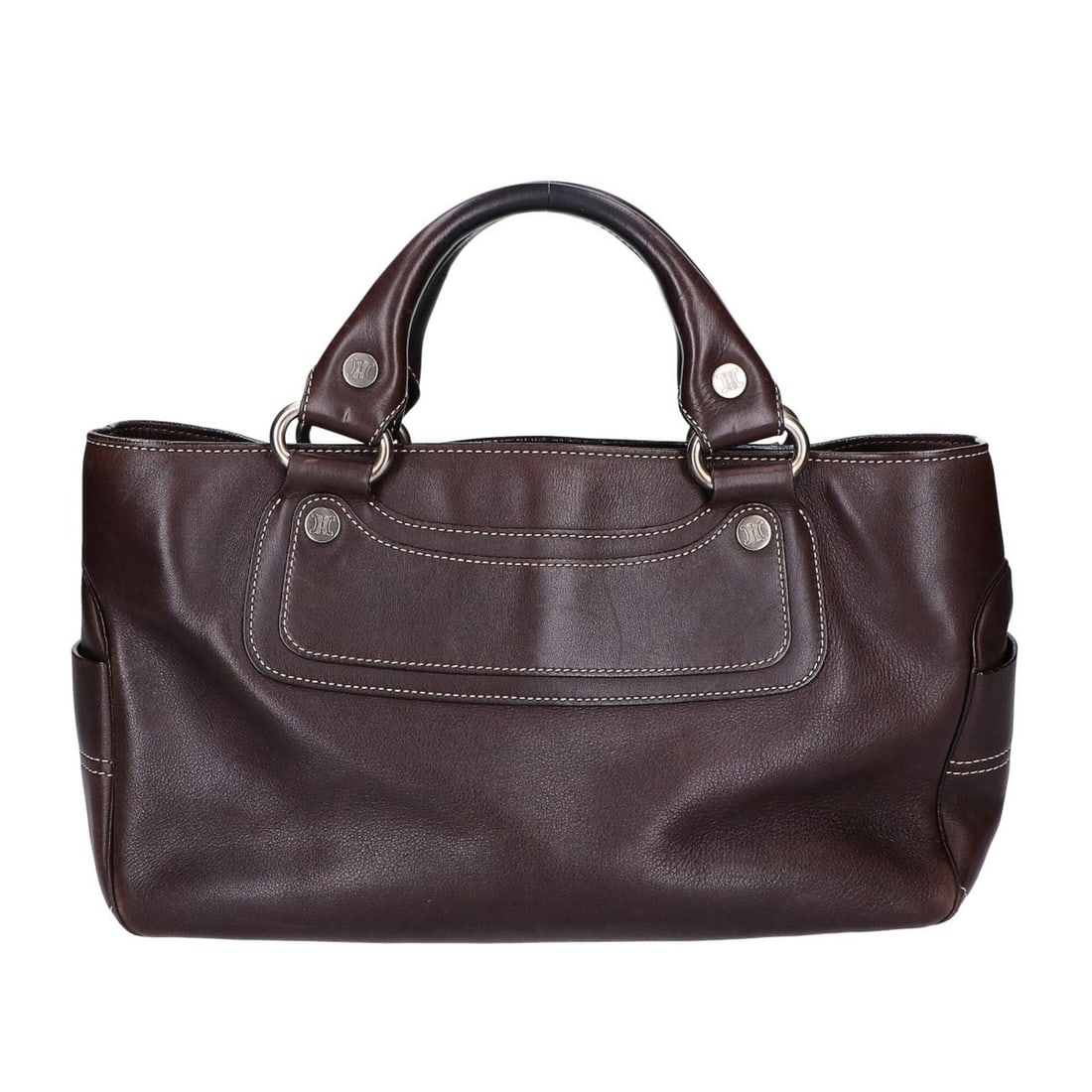 CELINE CE10 04 Boogie Bag Handbag, Dark Brown, Women's: --- Catalog ---Category: SizeSize (HxWxD): 20cm x 31.5cm x 13cm / 7.87'' x 12.4'' x 5.11''Category: DesignType: HandbagColor: Dark brownGender: WomenMaterial: Leather Category: GeneralBrand: