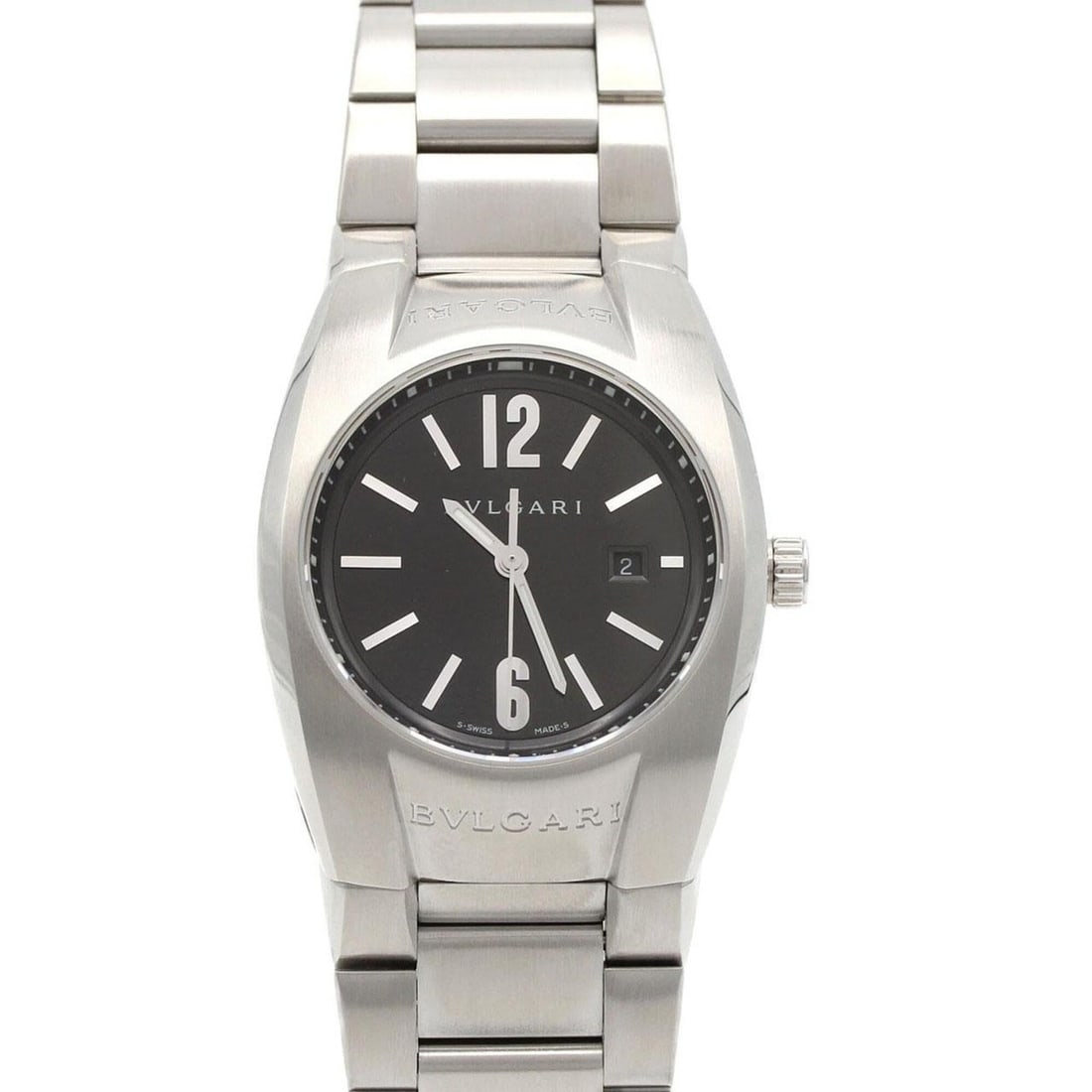 Bulgari Ergon EG30S EG30BSSD Stainless Steel Quartz Watch: --- Catalog ---Category: SizeWrist Size: 16cm / 6.29''Case Diameter: 30mm / 1.18''Category: DesignType: WristwatchGender: WomenColor (Dial): BlackMaterial (Band): Stainless steelMaterial (Case): Stain