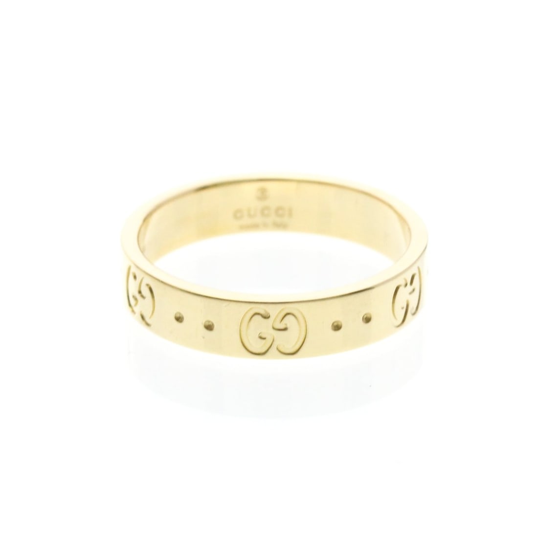 Gucci Icon Ring Yellow Gold (18K) Fashion No Stone Band Ring Gold (1 of 14)