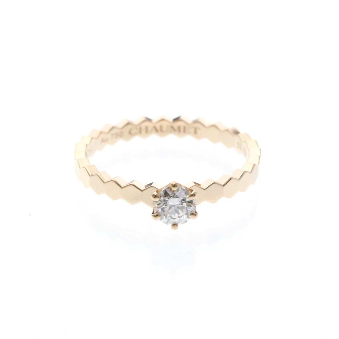 Chaumet Be My Love 1P Diamond Ring Pink Gold (18K) Fashion Diamond Band Ring Carat/0.3 Pink Gold: --- Catalog ---Category: SizeWidth: 2.5mm / 0.1''Weight: 2.3g / 0.08oz.JP Size: 13US Size: 6 1/4Brand Size: 53Stone Size (HxW): 4.33mm x 4.34mm / 0.17'' x 0.17''Category: DesignType: Band ringColor: P