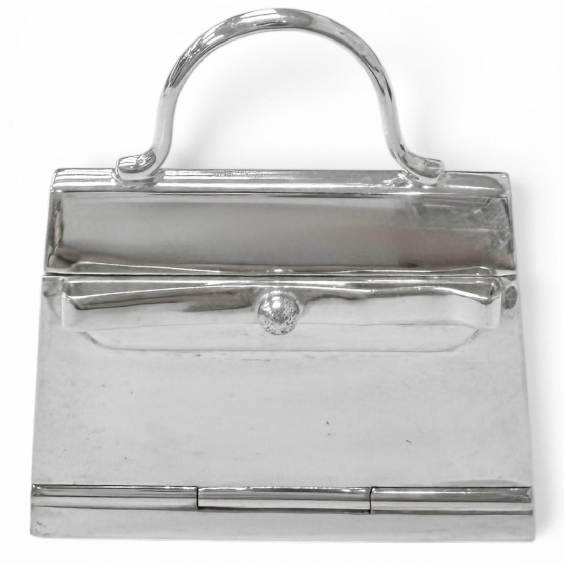 HERMES Vintage SV925 Kelly Bag Motif Pill Case Pendant Charm, Silver, Weight 37.56g, Men's: --- Catalog ---Category: SizePendant Size: 45mm x 41mm / 1.77'' x 1.61''Category: DesignColor: SilverGender: MenMaterial: Silver 925Necklace Type: PendantCategory: GeneralBrand: Hermes--- Item List --