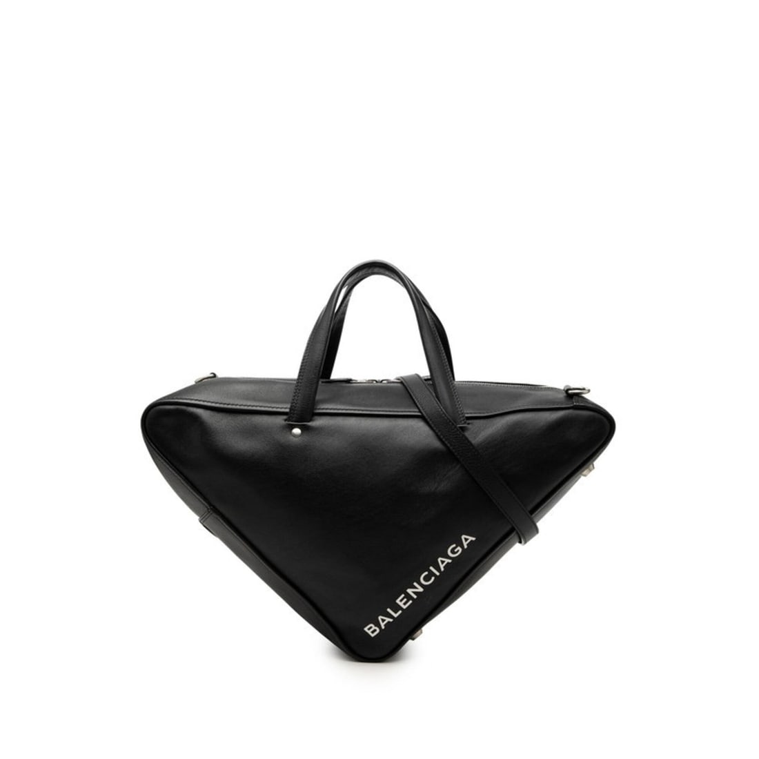 Balenciaga Triangle Duffle Bag, Handbag/Shoulder 2-Way, Black Leather, Women's BALENCIAGA: --- Catalog ---Category: SizeSize (HxWxD): 34cm x 35cm x 15cm / 13.38'' x 13.77'' x 5.9''Category: DesignType: Handbag, Shoulder bagColor: BlackGender: WomenMaterial: Leather Category: GeneralBrand: B