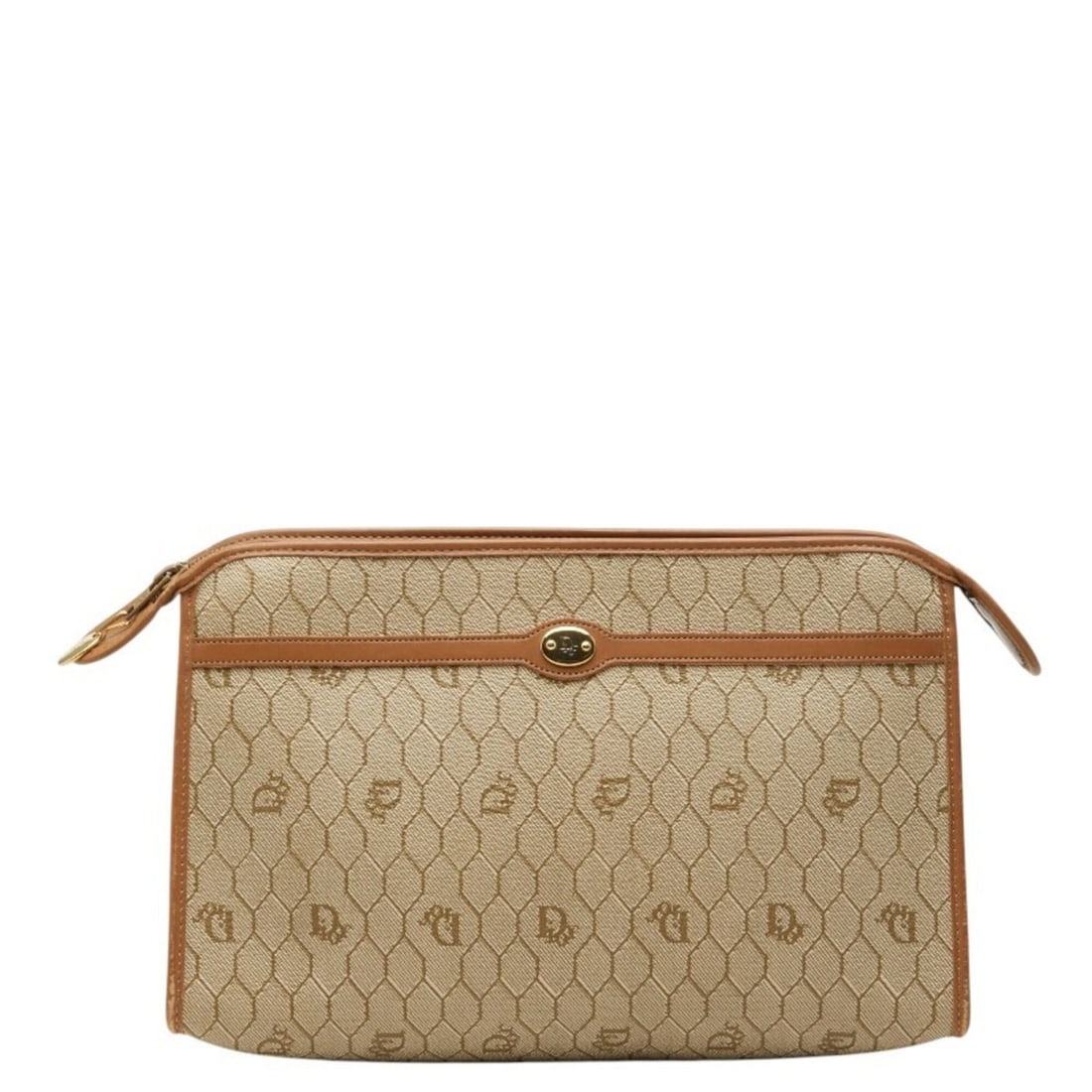 Christian Dior Dior Honeycomb Vintage Clutch Bag, Second Beige Leather, Women's: --- Catalog ---Category: SizeSize (HxWxD): 18cm x 27cm x 7cm / 7.08'' x 10.62'' x 2.75''Category: DesignType: Clutch bagColor: BeigeGender: WomenMaterial: PVC , Leather Category: GeneralBrand: Christi