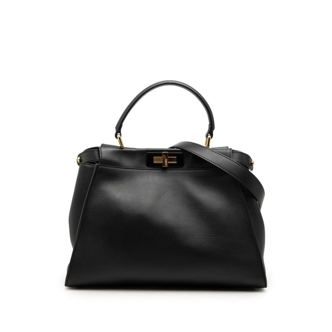 Fendi Peekaboo Selleria Medium Handbag Shoulder Bag 2WAY 8BN290 Black Leather Women's FENDI: --- Catalog ---Category: SizeSize (HxWxD): 26cm x 34cm x 13cm / 10.23'' x 13.38'' x 5.11''Category: DesignType: Handbag, Shoulder bagColor: BlackGender: WomenMaterial: Leather Category: GeneralMPN: 8B