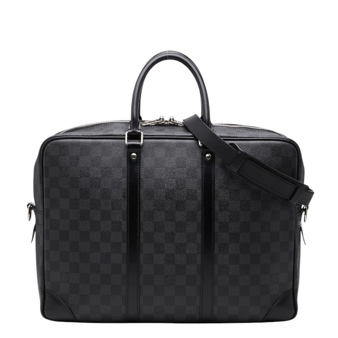 Louis Vuitton Damier Graphite Voyage GM Business Bag Briefcase N41123 Black Gray Leather Men's LOUIS: --- Catalog ---Category: SizeSize (HxWxD): 31cm x 41cm x 11cm / 12.2'' x 16.14'' x 4.33''Category: DesignType: BriefcaseColor: Black, GrayGender: MenMaterial: PVC , Leather Category: GeneralMPN: N4112
