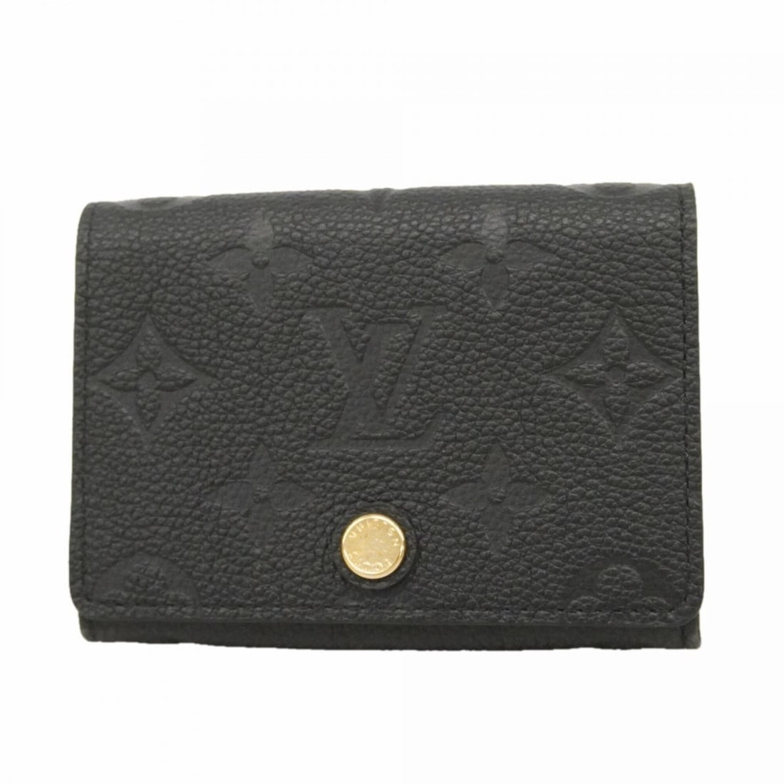 Louis Vuitton Business Card Holder, Monogram Empreinte, Enveloppe Carte de Visite, M27908, Noir: --- Catalog ---Category: DesignType: Business card caseColor: NoirGender: WomenCategory: GeneralMPN: M27908Brand: Louis VuittonCategory: Physical PropertiesSize (HxWxD): 8cm x 10.5cm x 1.5cm / 3.14'' 