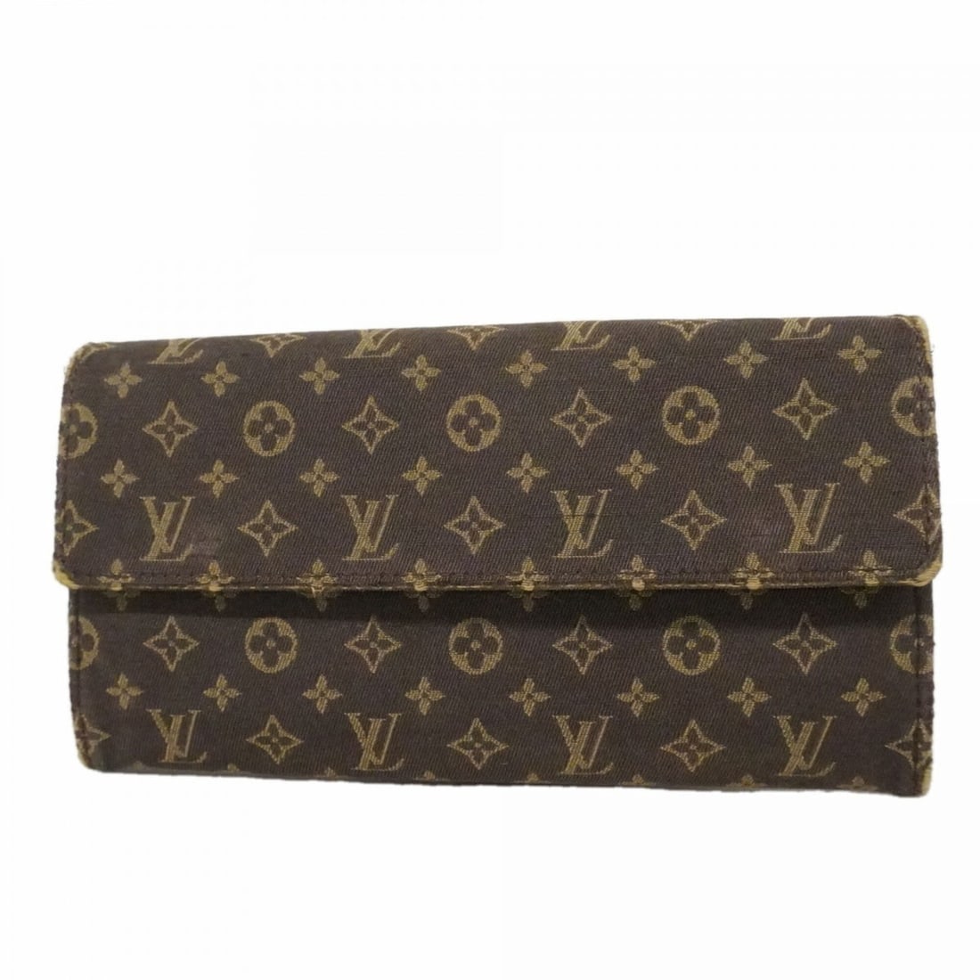 Louis Vuitton Monogram Mini Lin Portefeuille Sarah Long Wallet M95234 Ebene Women's: --- Catalog ---Category: SizeSize (HxWxD): 10cm x 19cm x 2cm / 3.93'' x 7.48'' x 0.78''Category: DesignType: Long wallet (bi-fold)Color: EbeneGender: WomenCategory: GeneralMPN: M95234Brand: Louis Vuit