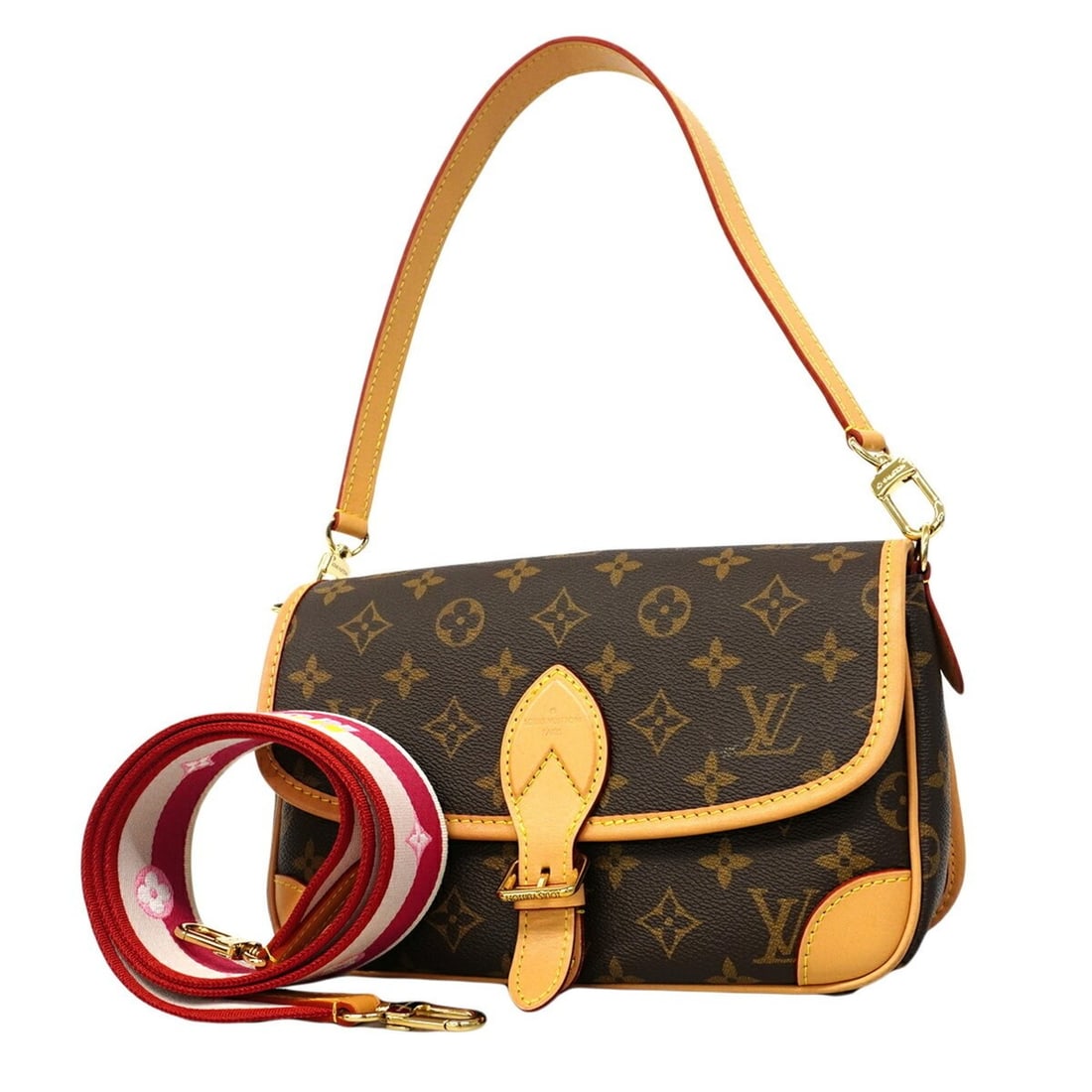 Louis Vuitton Monogram Diane PM Shoulder Bag NM M46049 Fuchsia (Women's): --- Catalog ---Category: SizeSize (HxWxD): 15cm x 25.5cm x 10cm / 5.9'' x 10.03'' x 3.93''Category: DesignType: Shoulder bagColor: FuchsiaGender: WomenCategory: GeneralMPN: M46049Brand: Louis Vuitton-