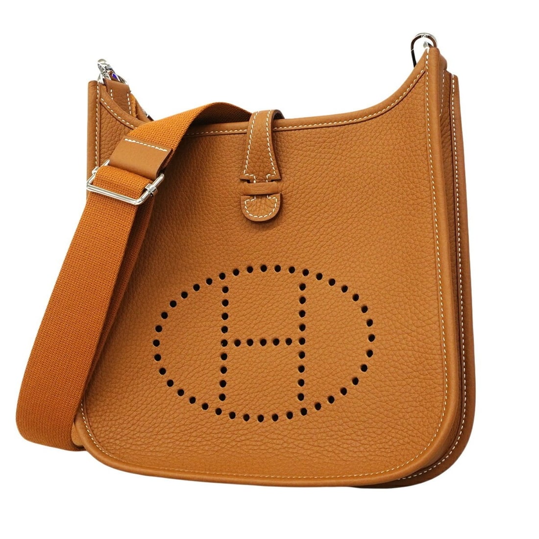 Hermes Evelyne 23 Shoulder Bag, Taurillon Clemence Leather, Gold, G Stamp, Women's: --- Catalog ---Category: SizeSize (HxWxD): 21.5cm x 21.5cm x 6.5cm / 8.46'' x 8.46'' x 2.55''Category: DesignType: Shoulder bagColor: GoldGender: WomenMaterial: Taurillon clemence leather Hardware Col