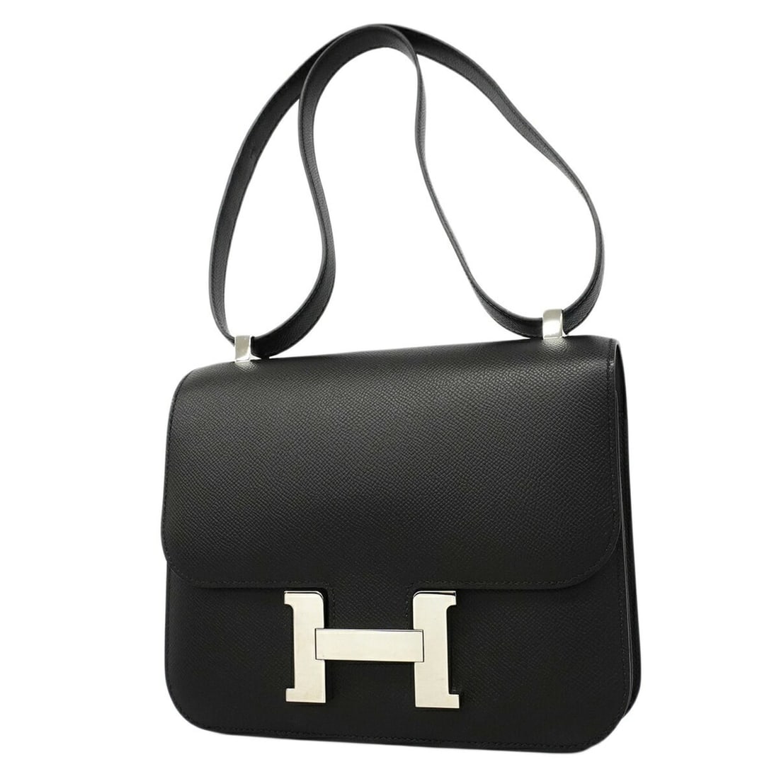 Hermes Constance 24 Shoulder Bag, Veau Epsom Leather, Black, Z Stamp, Women's: --- Catalog ---Category: SizeSize (HxWxD): 20cm x 23.5cm x 6cm / 7.87'' x 9.25'' x 2.36''Category: DesignType: Shoulder bagColor: BlackGender: WomenMaterial: Epsom leather Hardware Color: SilverCatego