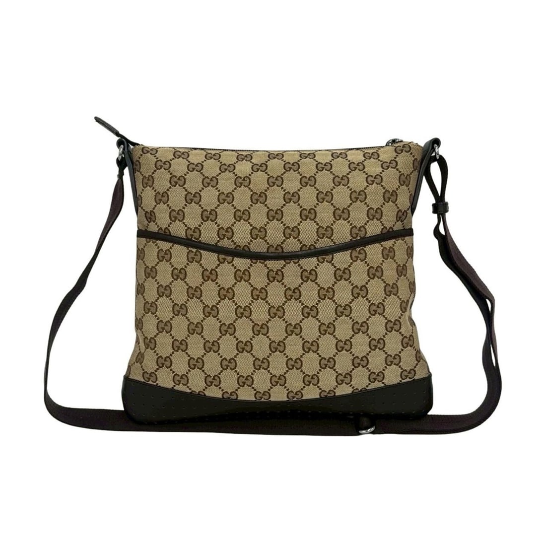 GUCCI GG Canvas Leather Shoulder Bag/Crossbody Bag (Beige/Brown) 27699: --- Catalog ---Category: SizeSize (HxWxD): 29cm x 31cm / 11.41'' x 12.2''Category: DesignType: Shoulder bagColor: Beige, BrownGender: WomenMaterial: Canvas , Leather Category: GeneralBrand: Gucci--- I