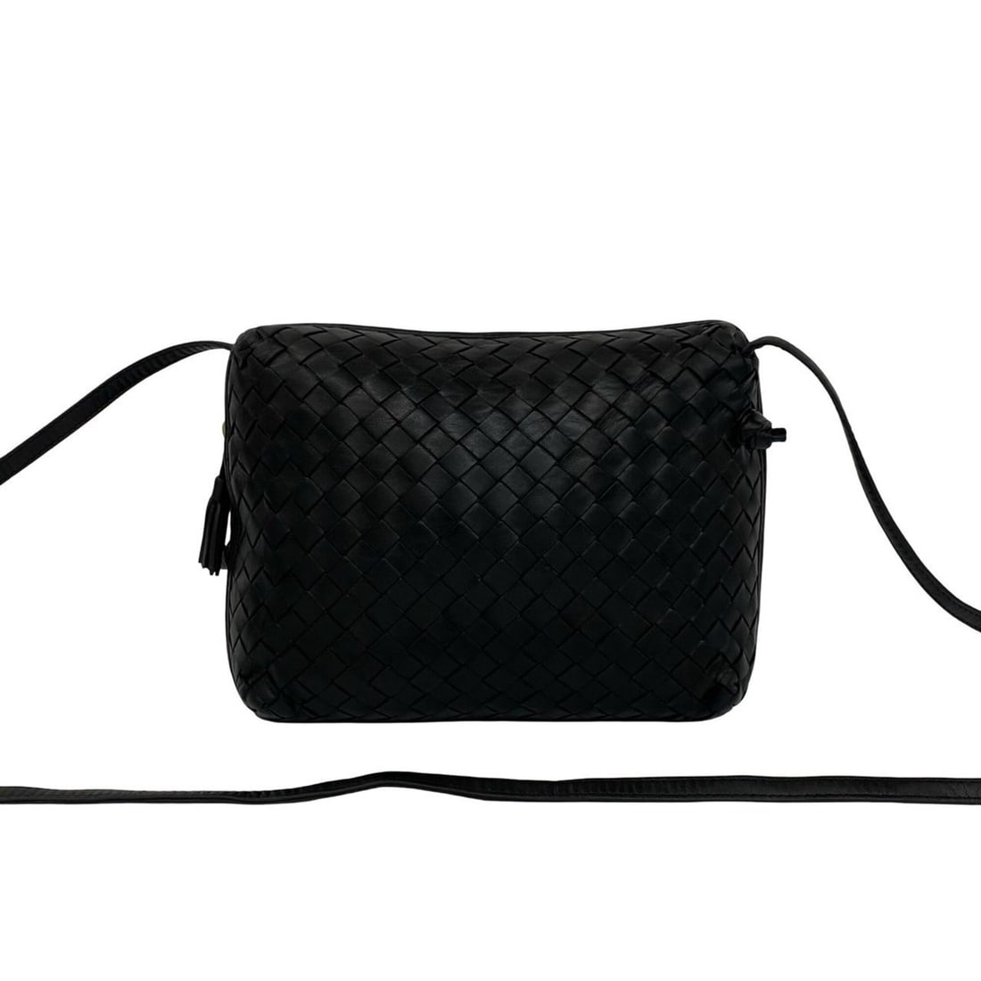 BOTTEGA VENETA Vintage Intrecciato Leather Mini Shoulder Bag/Sacoche, Black, 36519: --- Catalog ---Category: SizeSize (HxWxD): 15cm x 20cm x 6cm / 5.9'' x 7.87'' x 2.36''Category: DesignType: Shoulder bagColor: BlackGender: WomenSeason: VintageMaterial: Leather Category: GeneralBrand