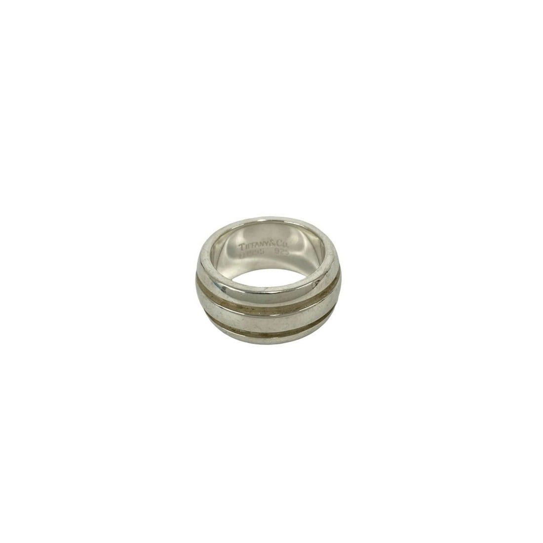 TIFFANY&Co. Tiffany Vintage Grooved Double Line Ring, Sterling Silver 925, Accessory, 16055: --- Catalog ---Category: SizeJP Size: 7.5US Size: 4Category: DesignType: Band ringColor: SilverGender: WomenMaterial: Silver 925Category: GeneralBrand: Tiffany--- Item List ---Section: ConditionRankin