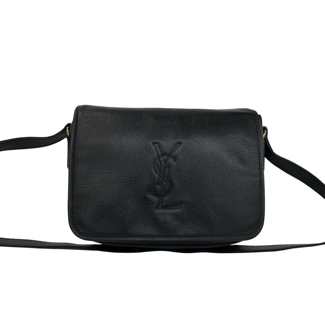 YVES SAINT LAURENT Vintage YSL Logo Leather Shoulder Bag/Pouch, Black, 32746: --- Catalog ---Category: SizeSize (HxWxD): 19cm x 22.5cm x 7cm / 7.48'' x 8.85'' x 2.75''Category: DesignType: Pochette, Shoulder bagColor: BlackGender: WomenMaterial: Leather Category: GeneralBrand: 
