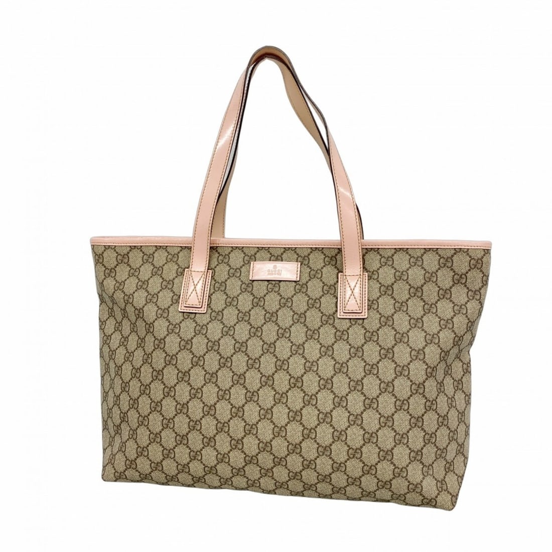 Gucci GG Supreme Tote Bag 211137 Brown Pink Women's: --- Catalog ---Category: SizeSize (HxWxD): 29cm x 37cm x 11cm / 11.41'' x 14.56'' x 4.33''Category: DesignType: Tote bagColor: Brown, PinkGender: WomenMaterial: PVC Hardware Color: SilverCategory: Gen
