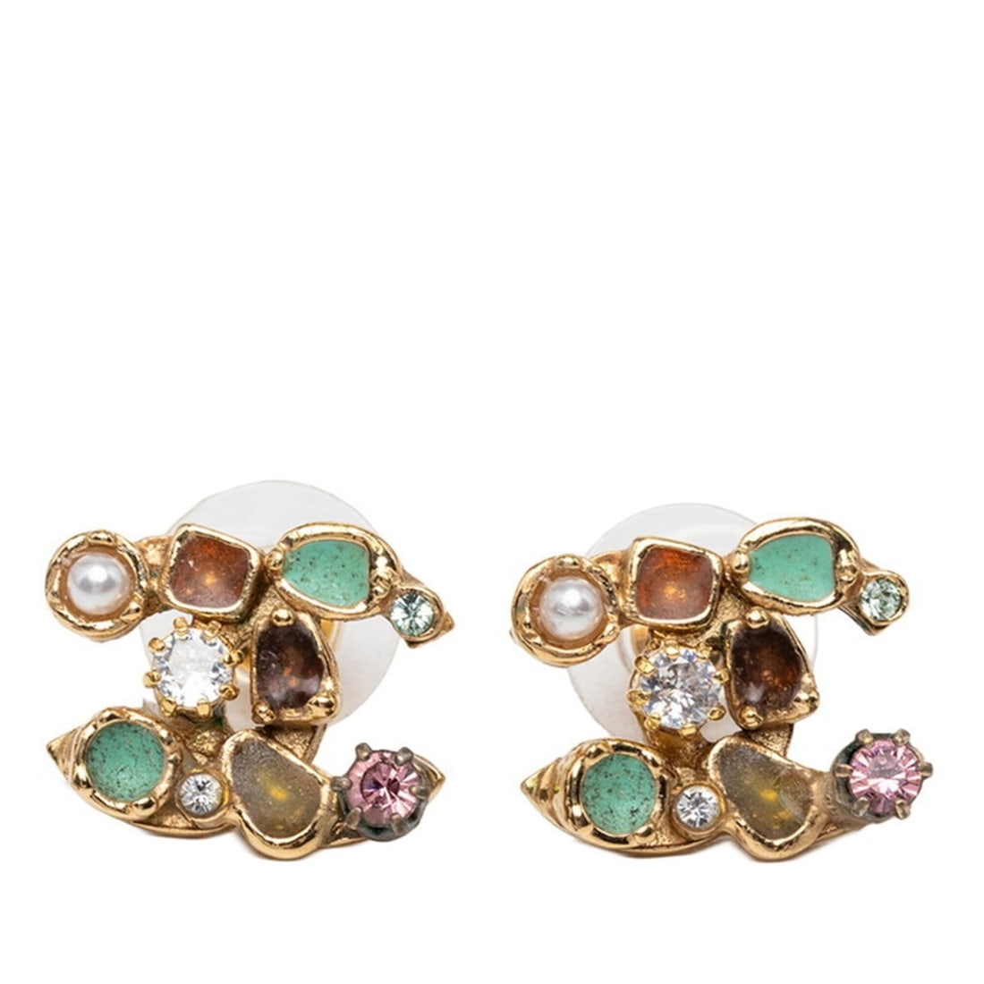 Chanel Coco Mark Stud Earrings 05P Gold Plated Women's CHANEL: --- Catalog ---Category: SizeSize (HxWxD): 12.70mm x 15.10mm / 0.50'' x 0.59''Category: DesignType: Stud earringsColor: GoldGender: WomenCategory: GeneralBrand: Chanel--- Item List ---Section: Conditi