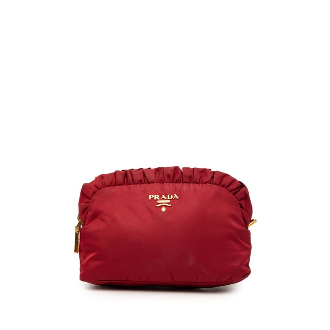 Prada handbag pouch, wine red nylon, women's.: --- Catalog ---Category: SizeSize (HxWxD): 11.5cm x 16.5cm x 5.5cm / 4.52'' x 6.49'' x 2.16''Category: DesignType: Handbag, PouchColor: Red color, WineGender: WomenMaterial: Nylon Category: GeneralBra